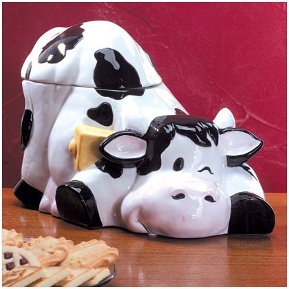 Childrens Toyshop  Kitchen & Housewares : Porcelain Cow Cookie Jar