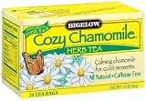 Bigelow Cozy Chamomile Herbal Tea, 20-Count Boxes (Pack of 6)