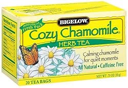 Bigelow Cozy Chamomile Herbal Tea, 20-Count Boxes (Pack of 6)