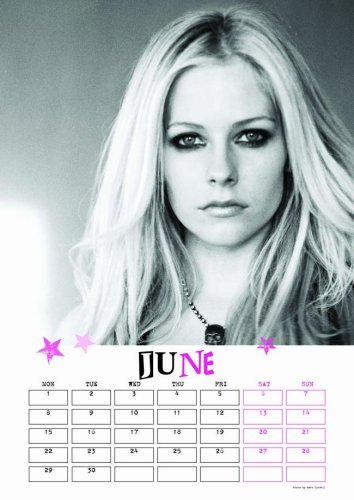 Official Avril Lavigne Calendar 2009 2009 under Music in The Books Store