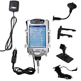 Car / Auto Multi Adapter Mount Holder GPS Navigation Kit for the Compaq iPAQ 3950 with built in charger - Gomadic Brand