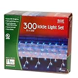 Holiday Wonderland 14087-88 Blue 300 Count Icicle Set Christmas Lights Icicles & Path-Cicles