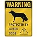 WARNING  WHITE GERMAN SHEPHERD DOG PROTECTED BY GUARD DOGS  PARKING SIGN DOG