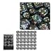 Chessex 27899 - Würfelset Lustrous shadow/ gold, 36 6-seitige Würfel (12mm)
