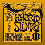  : Ernie Ball 2222 Nickel Hybrid Slinky Orange Electric Guitar Strings