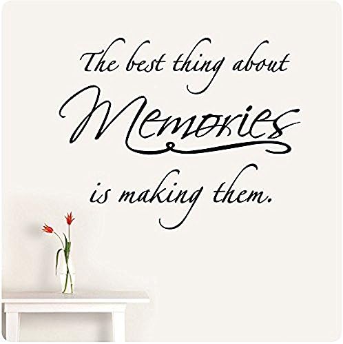 Home Decor 29" The Best Thing About Memories Is Making Them Wall Decal Sticker Word Mural Sign Motivation Insipirational Family Friends for Living Room