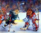 Dan McManis (Dogs Playing Hockey) Art Poster Print - 16