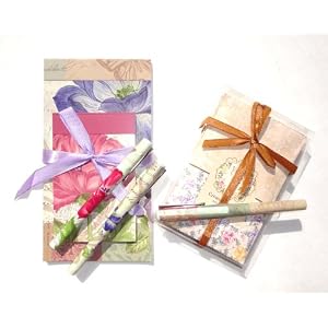 Mothers Day Pamela Gladding 8 Piece Gift Set Vanilla Cream Sachets, Shabby Chic Pamela Gladding Pens, Notebooks