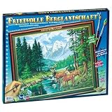 Schipper 9130 344 - Malen nach Zahlen Friedvolle Berglandschaft; 40x50cm - 