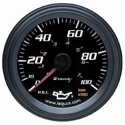 Equus 6244 Oil Pressure Gauge - Black