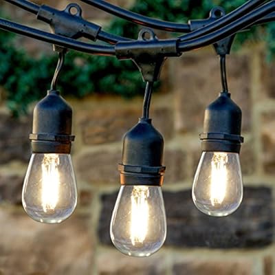 Brightech Ambience Pro LED Outdoor Weatherproof Commercial Grade String Lights, WeatherTite Technology