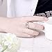 BOHG Jewelry Womens 925 Sterling Silver Plated Heart Dolphin Cute Eternity Ring Love Promise Wedding Band Size 8