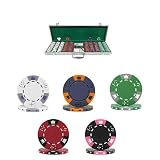 500 Chip Tri-Color Triple Crown Set w/Aluminum Cas