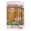 Angonoa's Breadsticks, Onion, 3.25-Ounce Bags (Pack of 12)