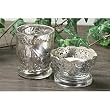 Set of 2 Votive Candle Holders Mercury Glass