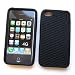 Apple iPhone 4 & 4S Skin Case Protector (AT&T) Soft Silicone "Basket Weave Texture Grip" Black