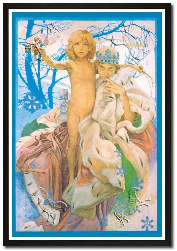 Framed Art Poster 20x30, Snow Queen and Child