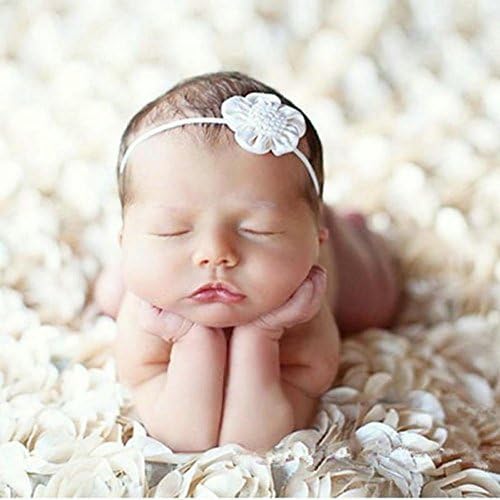 Aaronam Newborn Baby Photography Photo Props 3D Rose Flower Backdrop Beanbag Blanket Rug (White) by Aaronam