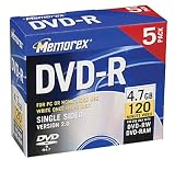 Cheap Memorex 4.7GB DVD-R Media (5-Pack)