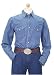 Apparel : Wrangler Men's Cowboy Cut Work Western Long Sleeve Shirt, Blue Stonewashed