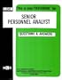 Senior Personnel Analyst