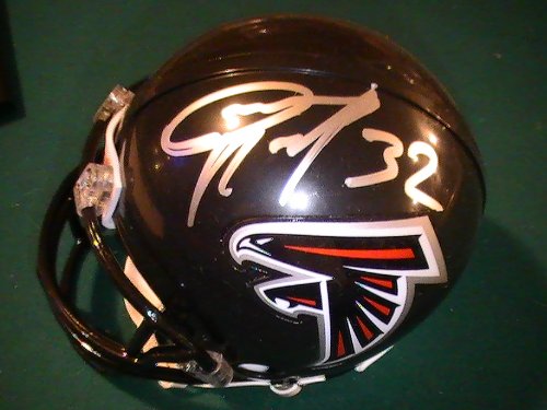 JERIOUS NORWOOD SIGNED AUTOGRAPHED ATLANTA FALCONS MINI HELMET COA + HOLOGRAM