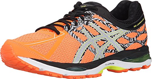 ASICS Men's Gel Cumulus 17 Lite Show Running Shoe, Hot Orange/Flash Yellow/Black, 12 M US