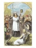 St. Patrick, from 'The Trias Thaumaturga, or Three Wonder-Working Saints of Ireland', Mary Cusack Art Giclee Poster Print by Irish School, 18x24