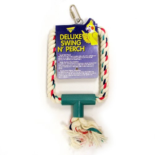Booda Deluxe Swing N-Feet Perch for Birds, Small 