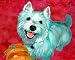 Westie Art Print on Canvas