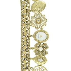 AK Anne Klein Ladies Gold-Tone Bracelet Watch # 10-8096CHRM by AK Anne Klein