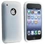 Clear White Textured Silicone Skin Case for Apple iPhone / iPhone 3G 8GB 16GB