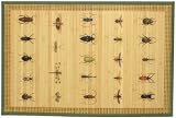 Laser Printed Split Bamboo Bugs 2' x 3' Veranda Rug