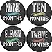 Chalkboard Monthly Baby Bodysuit Stickers
