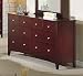 Contemporary Style Cappuccino Finish Bedroom Drawer Dresser