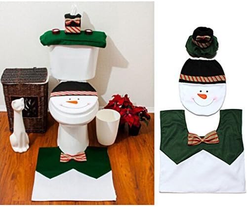 Santa Toilet Seat Cover and Rug Set (Green) by SHOU2015