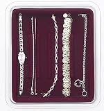 Velvet Jewelry Tray - Stacking-Watches & Bracelets (Burgundy) (1.5 H x 8.25 W x 9.25 D)