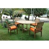 Bahama 5 Piece Oval Extension Table Set and Brianna Armchair