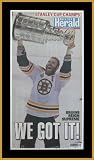 Boston Bruins - Stanley Cup 2011 - We Got It - Wood Mounted Newspaper Print