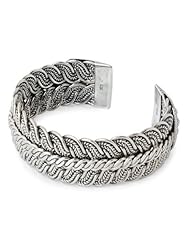Silver cuff bracelet, Ebb and Flow