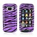 PURPLE ZEBRA PRINT DESIGN CELL PHONE COVER FOR SAMSUNG IMPRESSION A877