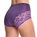 Angelina Women's High Waist Boxer Briefs with Lace Accent Detail (12-Pack), G911_L