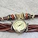 JN® Fashion Butterfly Retro Wrap Around Weave Leather Watch Bracelet Wrist Watch