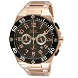 Daniel Steiger Mens 8007-M Lapmaster Rose Gold and IP Black Chronograph Watch