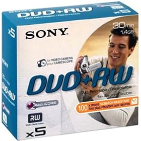 Sony DPW 30 - 5 x DVD+RW (8cm) - 1.4 GB 4x - DVD video box - storage media