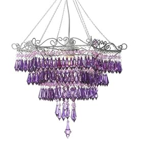 Purple Victorian Drop Light Chandelier by