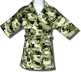 Green Camouflage Fleece Robe for Children