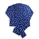 Hanes - Mens Flannel Pajamas, Blue, White