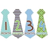 Necktie M159 Boy Baby Month Milestone Stickers 6.6x2.5inch