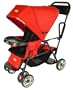 Joovy Caboose Ultralight Stand On Tandem Stroller, Red
